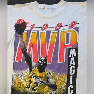 1989 Vintage Laker’s Magic Johnson MVP Graphic T-Shirt Size Large